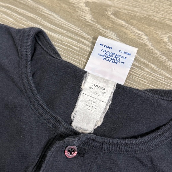 Vintage Champion Skull Just Blow Me Henley Tee Black‎ Short Sleeve Put-in-Bay - Picture 6 of 8